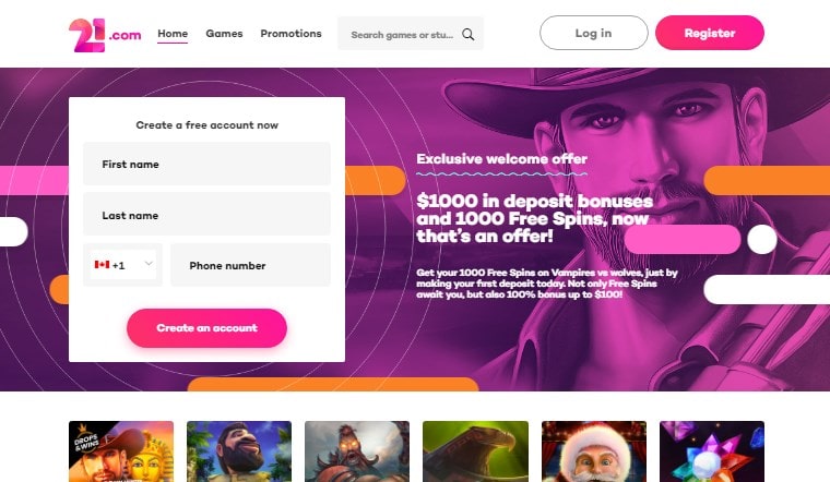 21com Online Casino