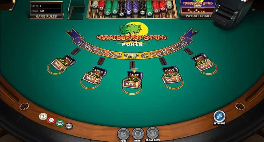 Online Caribbean Stud Poker