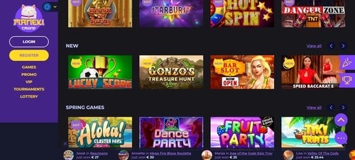 maneki casino screen 2